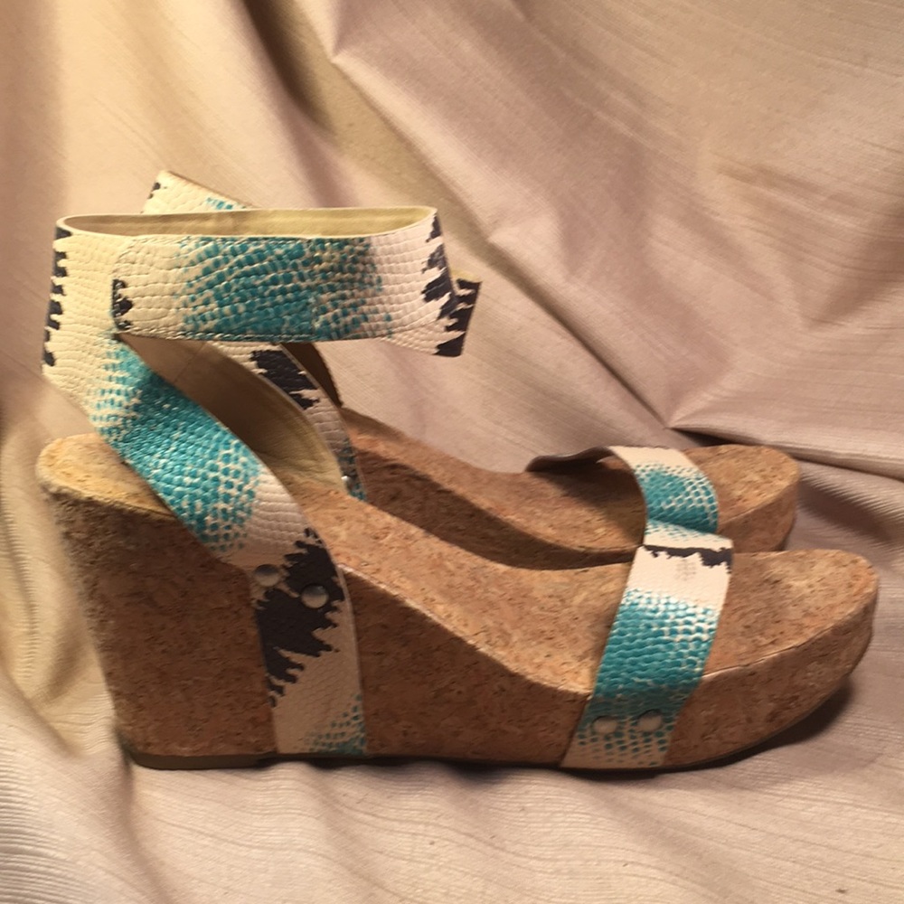 Lucky Brand NWOT cork wedge leather sandal